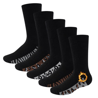 Womens 5 Pack Thermal Socks (Animal Footbed)